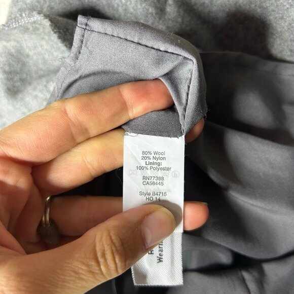 MADEWELL Heather Gray ATELIER SKIRT‎ Women’s Size 6 Felted Wool - Picture 6 of 8